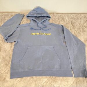 Unisex AstroCamp Total Eclipse of The Sun Light Blue Hoodie Size Small